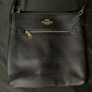 Coach Rowan File Crossbody Bag F28992 Black Leather Mini Rowan Style